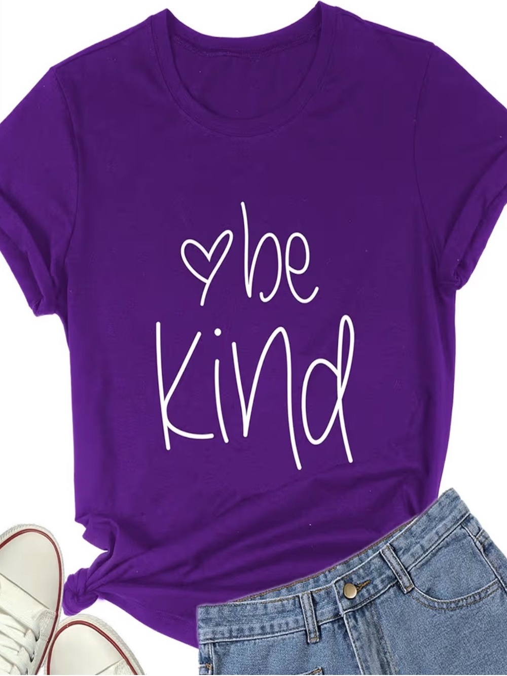 Be Kind Purple Graphic Tee